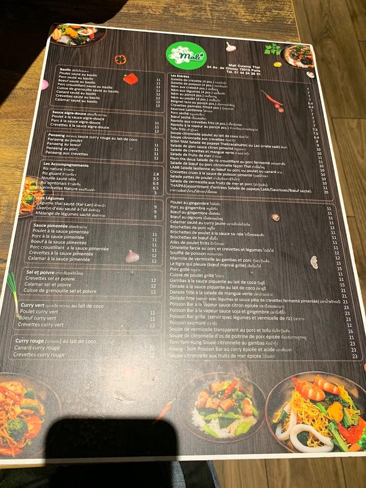 Restaurant Mali - Menu Image 2